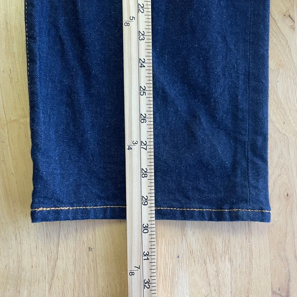 NEW‎ Levis 501 BUTTON FLY Original Fit Straight 35x30 Dark Wash Denim Blue Jeans